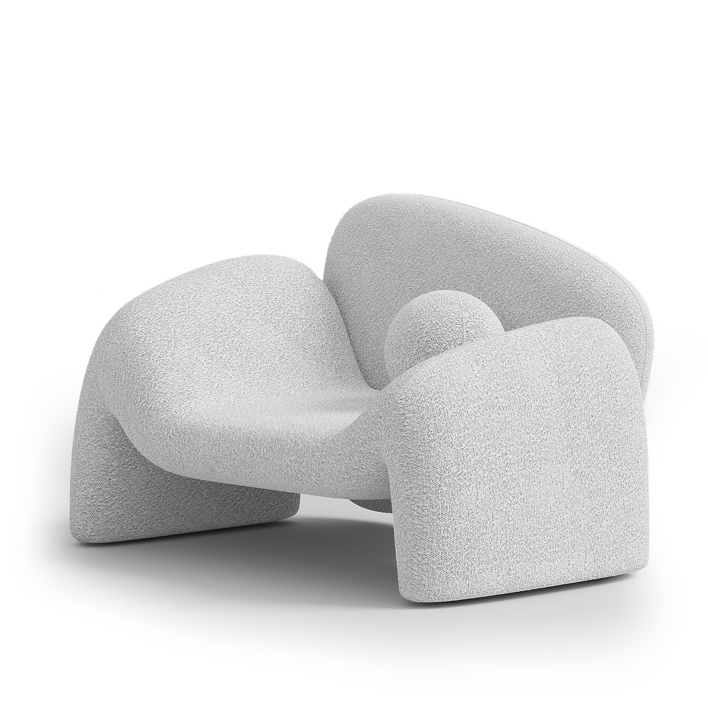 Кресло Natan букле, белый