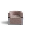 Кресло Verc S, металл, велюр, светло-коричневый