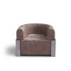 Кресло Verc B, велюр, металл, коричневый