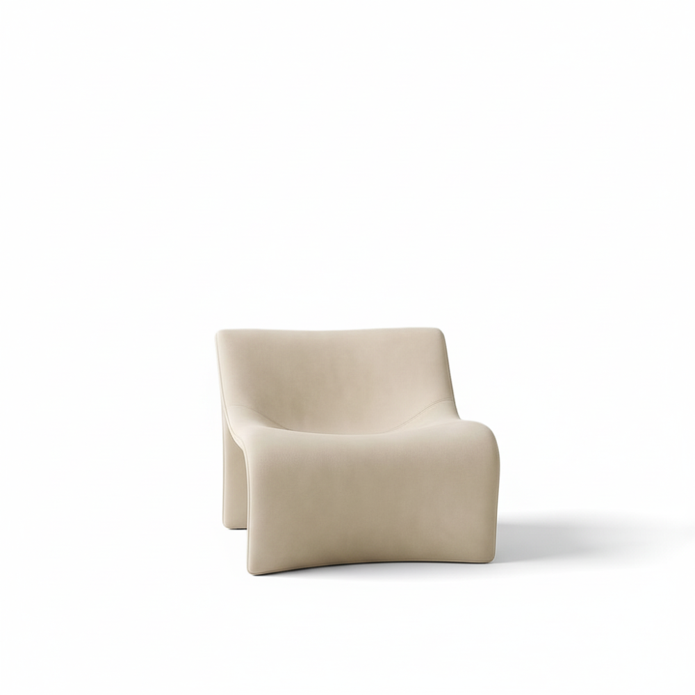 Кресло Runa, велюр, бежевый