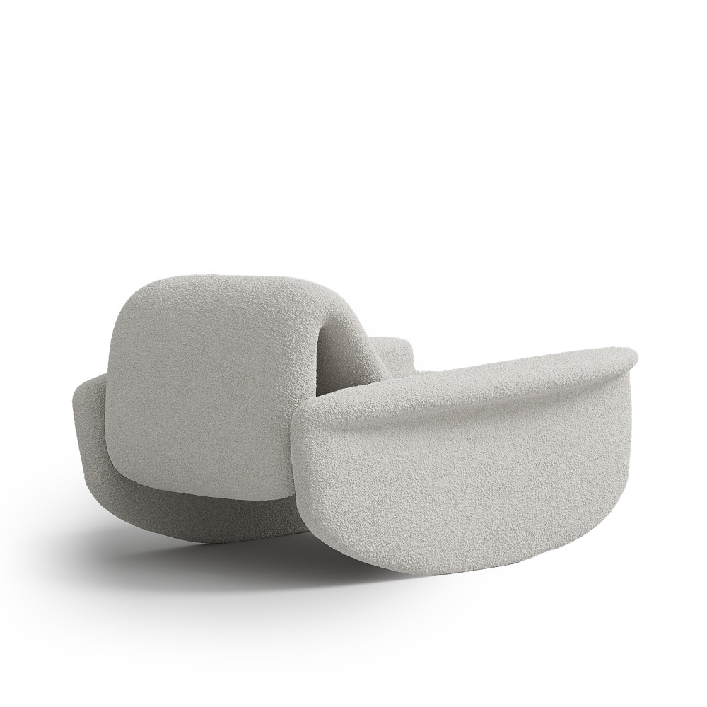 Кресло Cora, букле, белый