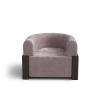 Кресло Verc B, велюр, шпон, бледно-розовый