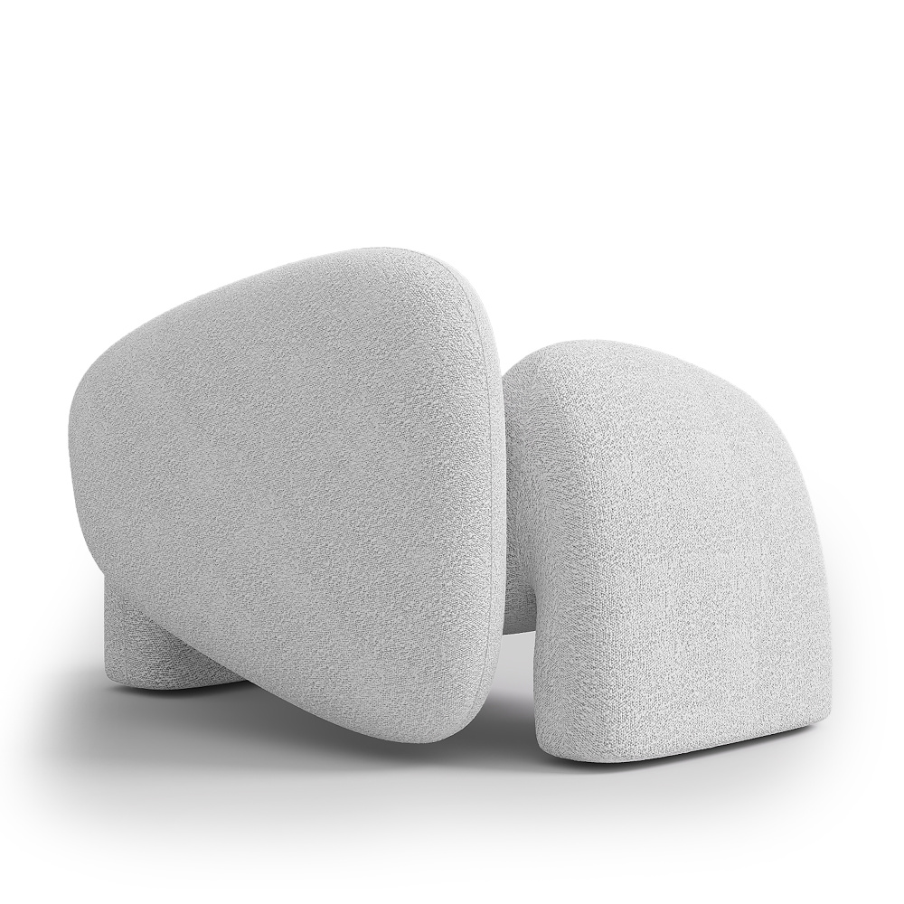 Кресло Natan букле, белый