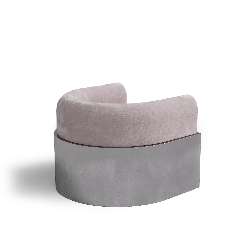 Кресло Verc B, велюр, металл, бежевый