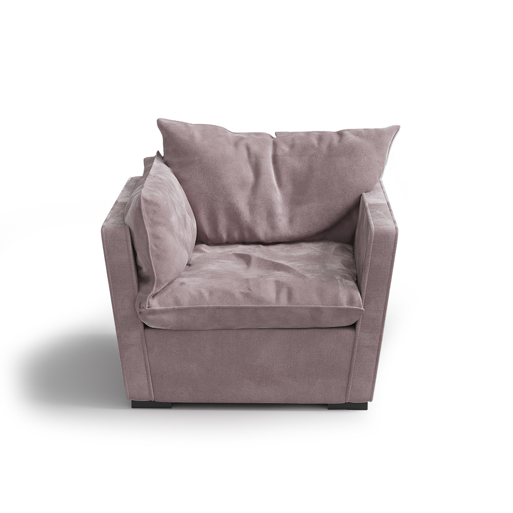 Кресло Hem замша, бледно-розовый