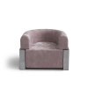 Кресло Verc B, велюр, металл, бледно-розовый
