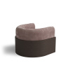 Кресло Verc B, велюр, шпон, коричневый