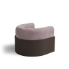 Кресло Verc B, велюр, шпон, бледно-розовый